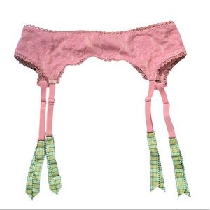 New Victoria’s Secret Pink and Plaid Garter Belt